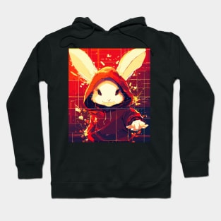 Futuristic bunny rabbit portrait Hoodie